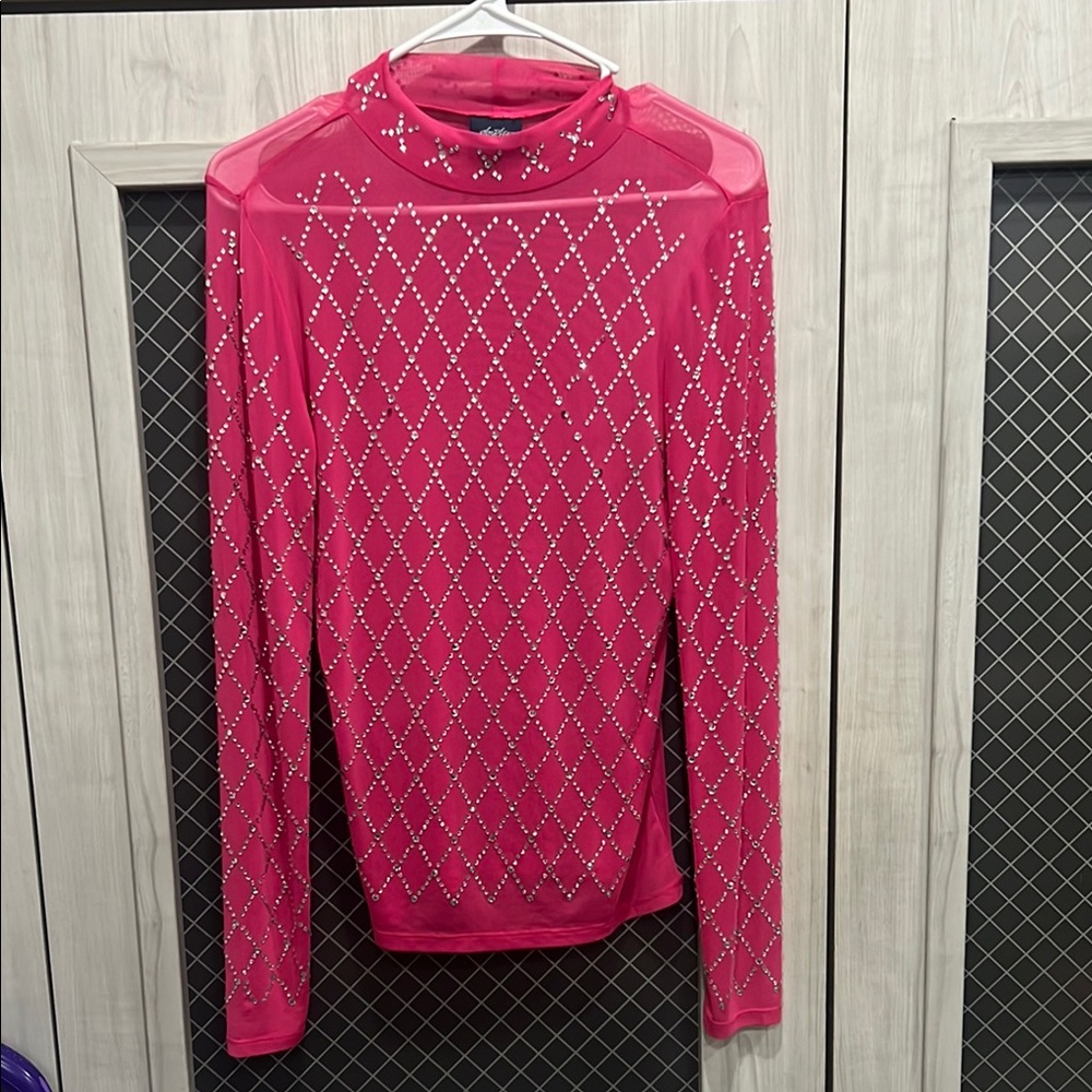 Pink Embellished Women's Top